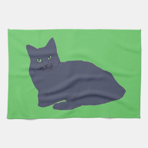 Grey Kitty towel