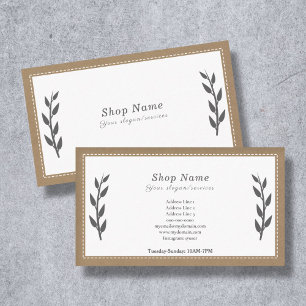 Grey, Kraft & Rustic Business Card