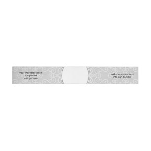 Grey Lace Wrap Around Soap Bar Label