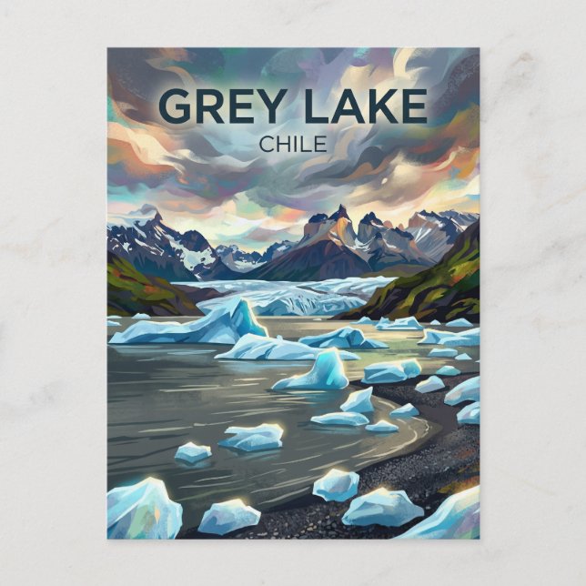 Grey Lake Beach Chile Postcard (Front)