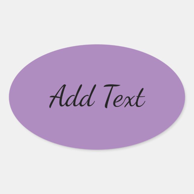 Grey Lavender Oval Sticker (Front)