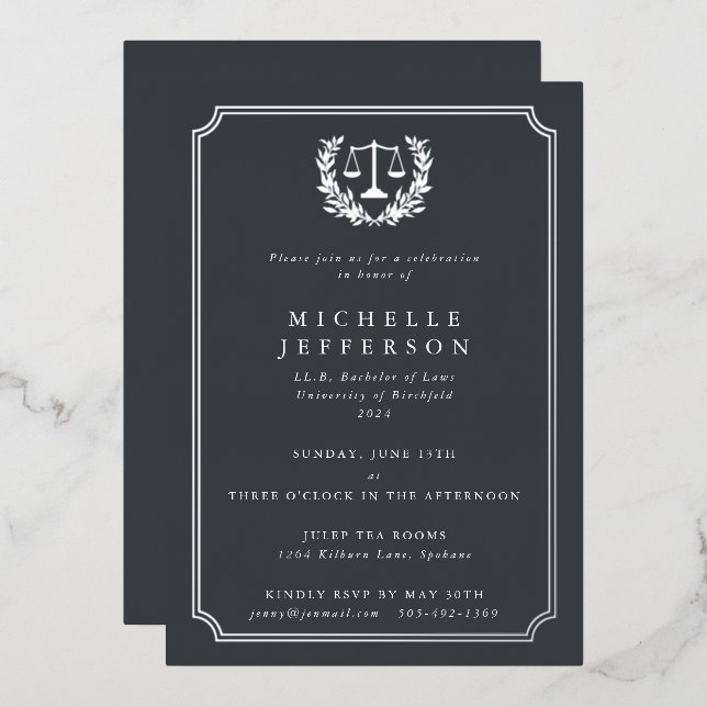 Grey Law School Graduation Party (Front/Back)