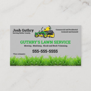 Grey Lawn Care Business Card