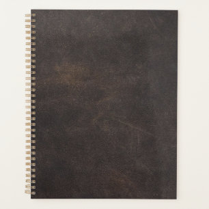 Grey leather planner