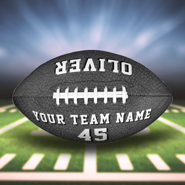 Grey Leather Print Player Name Team Number  Football (Creator Uploaded)