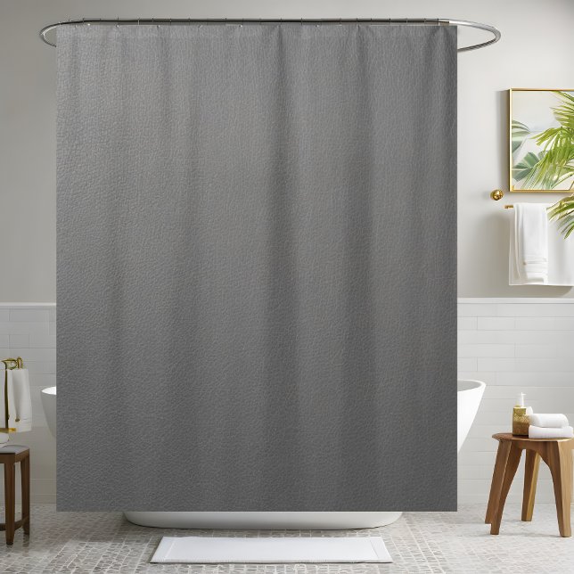 Grey Leather Shower Curtain  (Creator Uploaded)