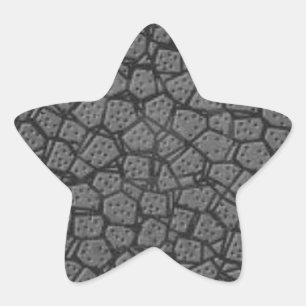 GREY LEATHER STAR STICKER