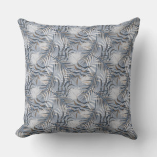 Grey Leaves Cushion
