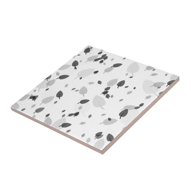 Grey Leaves Tile (Side)