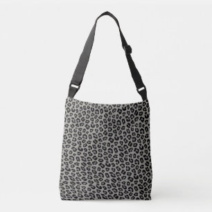 Grey Leopard Animal Print Crossbody Bag