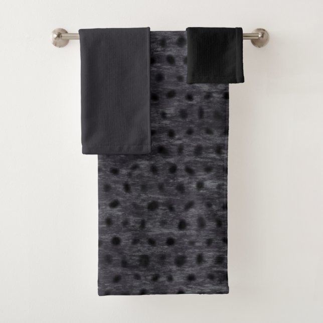 Grey Leopard    Bath Towel Set (Insitu)