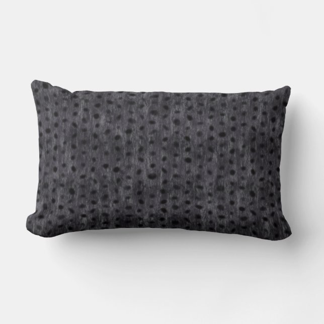 Grey Leopard Lumbar Cushion (Front)