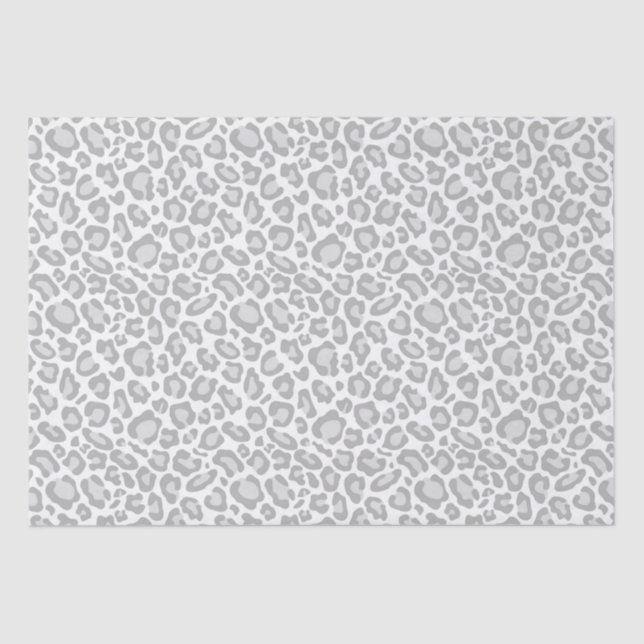 Grey Leopard Print Tissue Paper (Front)