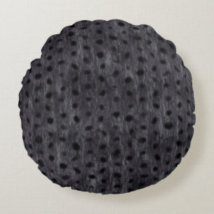 Grey Leopard Round Cushion