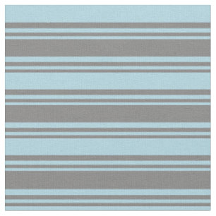 Grey & Light Blue Pattern of Stripes Fabric