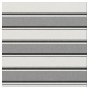 Grey, Light Cyan & Black Coloured Lines Fabric