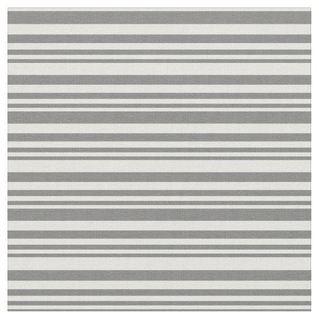 Grey & Light Cyan Coloured Stripes Pattern Fabric (Close Up)