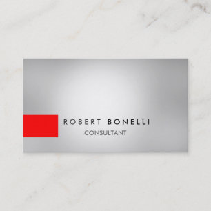 Grey Light Effect Red Stripe Business Card
