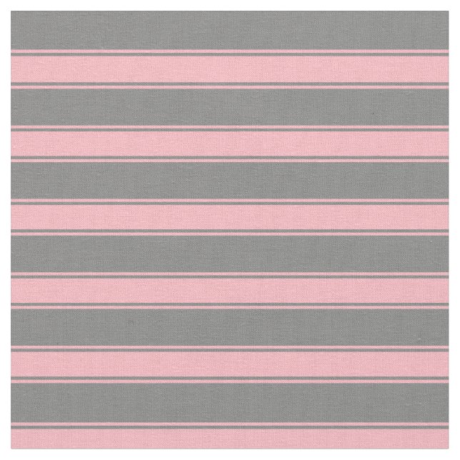 Grey & Light Pink Lines/Stripes Pattern Fabric (Close Up)