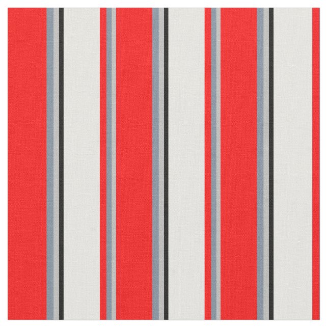 Grey, Light Slate Grey, Red, Mint Cream, and Black Fabric (Close Up)