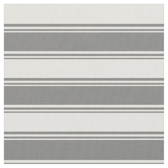 Grey & Light Yellow Coloured Lined/Striped Pattern Fabric (Close Up)