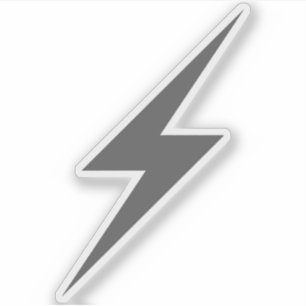 Grey Lightning Bolt Of Power