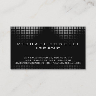 Grey Lights Black Pattern Consultant Business Card