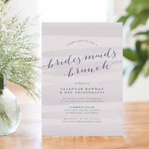 Grey Lilac Bridesmaids Brunch Invitation