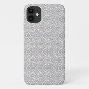Grey, lilac, coral, diamonds on a white Case-Mate iPhone case