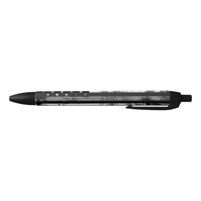 Grey Line Grunge Flag Correctional Officer Pen (Bottom)