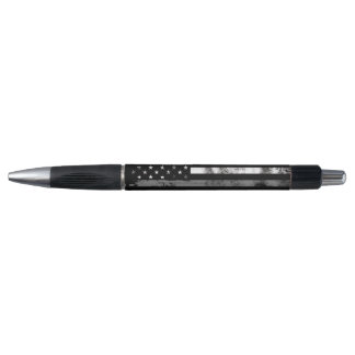 Grey Line Grunge Flag Correctional Officer Pen