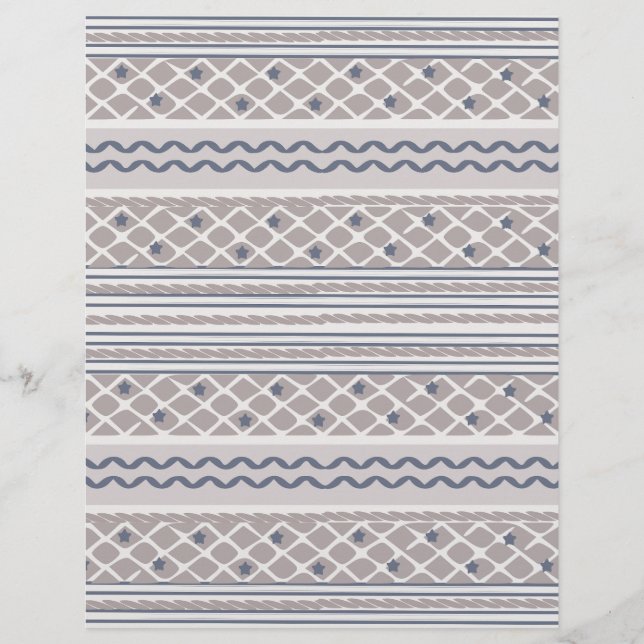 Grey Line Pattern paper: (Front)