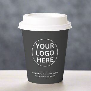 Grey Logo l Professional Promotional Business  Paper Cups