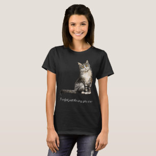 Grey long haired cat T-Shirt