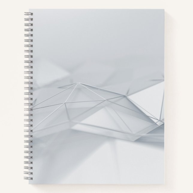 Grey Low-Poly Bullet Journal / Lined Notebook (Front)