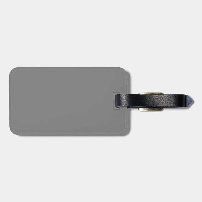 Grey Luggage Tag (Back Horizontal)
