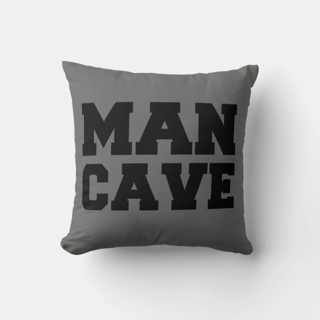 Grey Man Cave Pillow (Front)