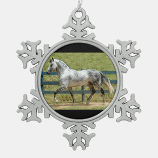 Grey Mangalarga Stallion Christmas Ornament