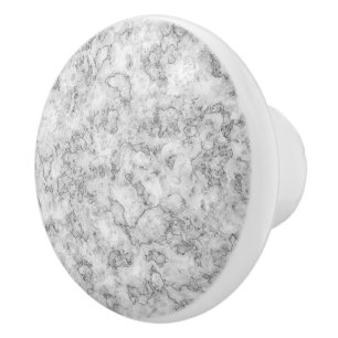 Grey marble ceramic knob