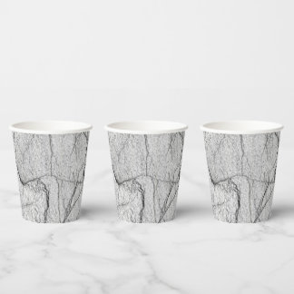 Grey Marble Dappled Concrete Paper Cups