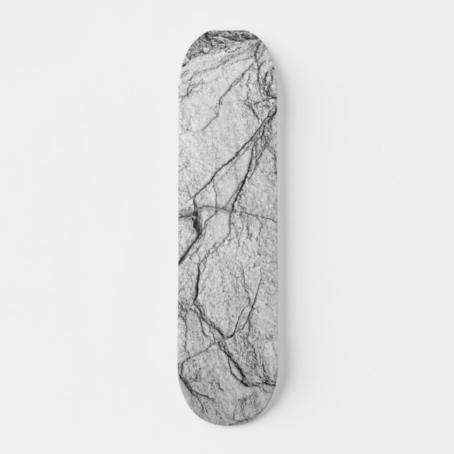 Grey Marble Dappled Concrete Skateboard (Front)
