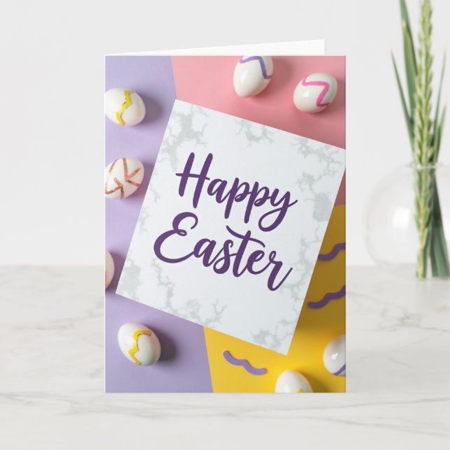 Grey Marble Easter Card (Front)