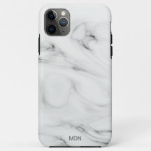 Grey Marble Geode with Monogram
