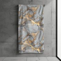 Grey Marble Gold Foil look