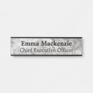 Grey Marble Hanging Door Sign Name Plate