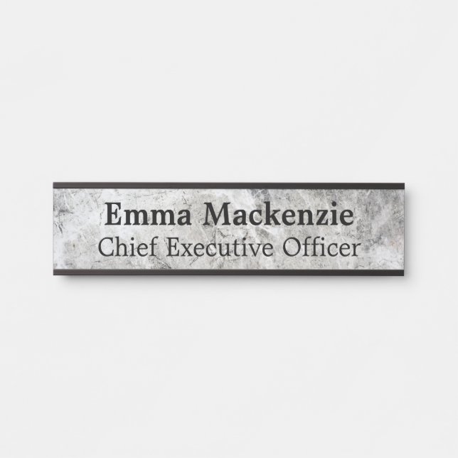 Grey Marble Hanging Door Sign Name Plate (Front)