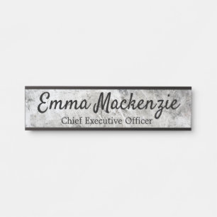 Grey Marble Hanging Door Sign Name Plate