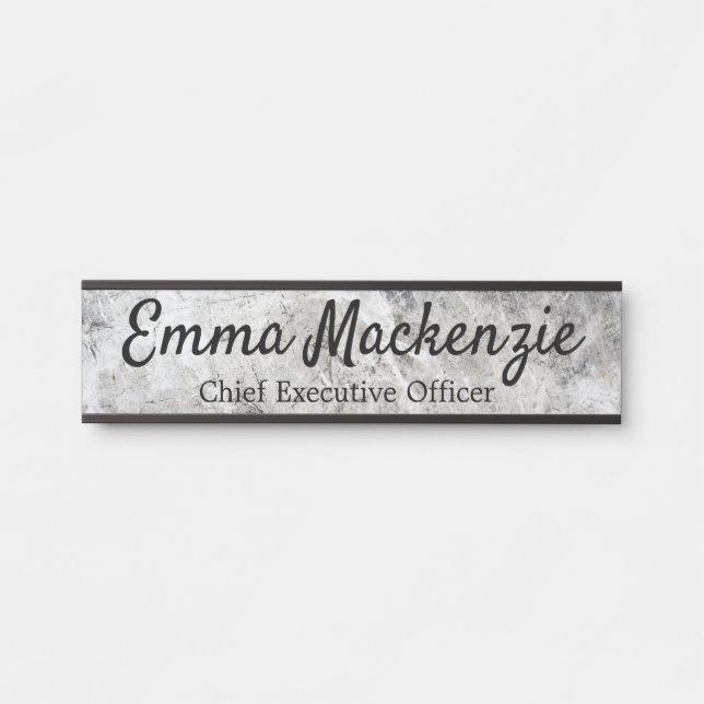 Grey Marble Hanging Door Sign Name Plate (Front)