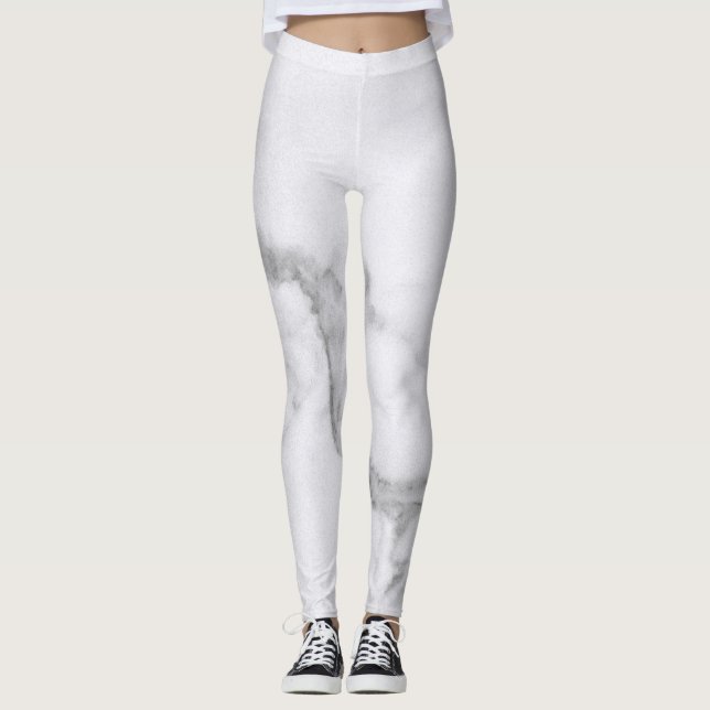 Grey Marble Leggings (Front)