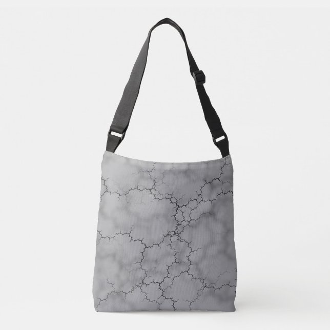 Grey Marble Pattern Father's Day Crossbody Bag (Front)